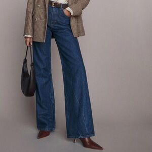 Reformation Val Mid Rise Wide Leg Jeans